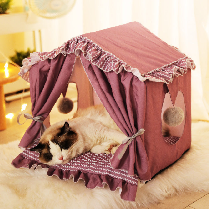 Foldable Summer Cat Bed House Cat Tent Kennel Pet Beds For Dog Cat