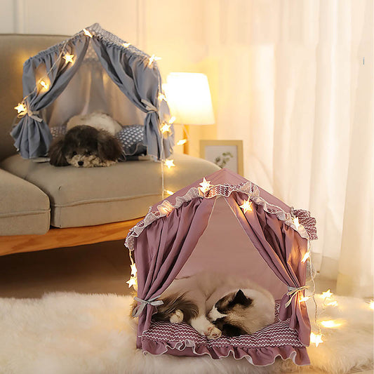 Foldable Summer Cat Bed House Cat Tent Kennel Pet Beds For Dog Cat